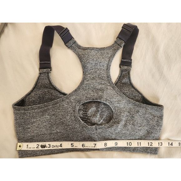 FLAG NOR FAIL Seamless Racerback Sports Bra Gray Women's Size Small Athletic - Picture 3 of 3